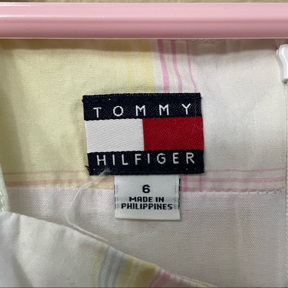 Tommy Hilfiger Girls Cami Strap Tank Pastel Summer Dress Blue Yellow size 6 - Picture 6 of 6